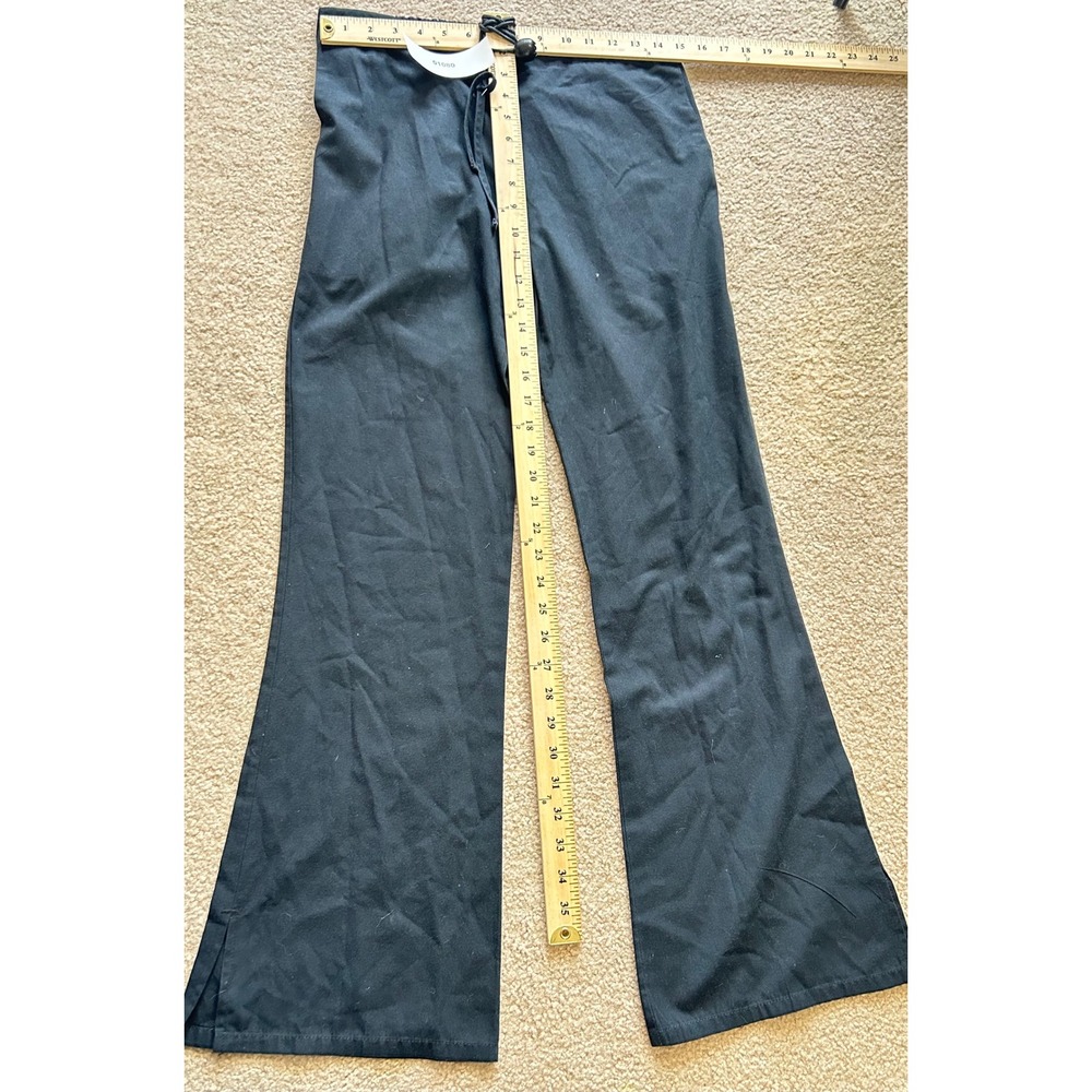 Cherokee WW III‎ Uniform Pants Black Elastic Waist Drawstring Flare XX LARGE